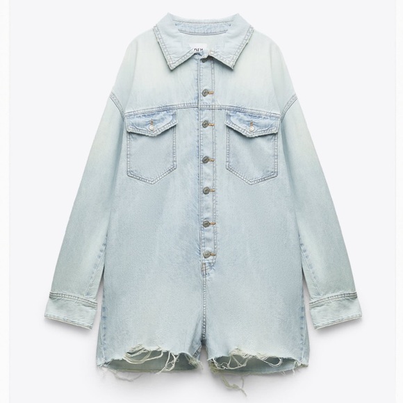 Zara Denim Jumpsuit - Picture 10 of 10